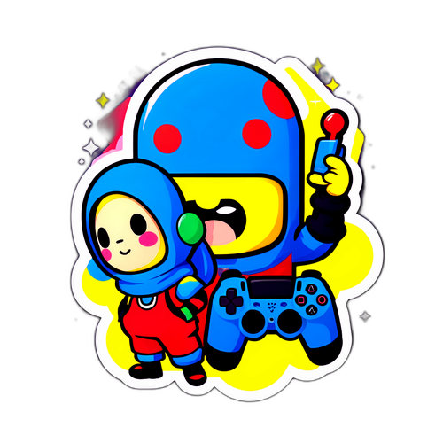 Adesivo divertente che celebra PlayStation Plus