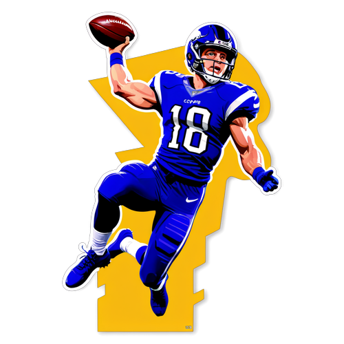 High-Energy Football Sticker Featuring Cooper Kupp