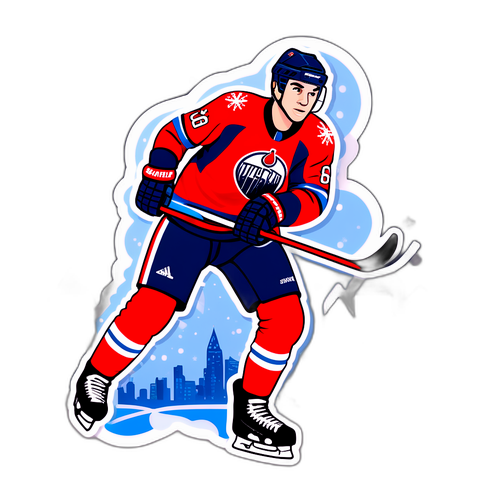 Jääkiekkoilija lumimyrskyssä