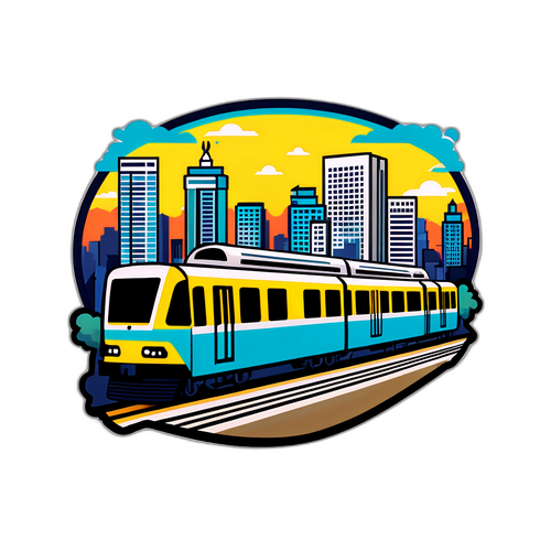 Pelekat Bergaya Retro LRT Kelana Jaya