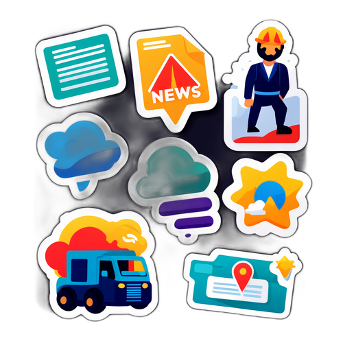 สติกเกอร์รายงานข่าวจากสถานที่เกิดเหตุ