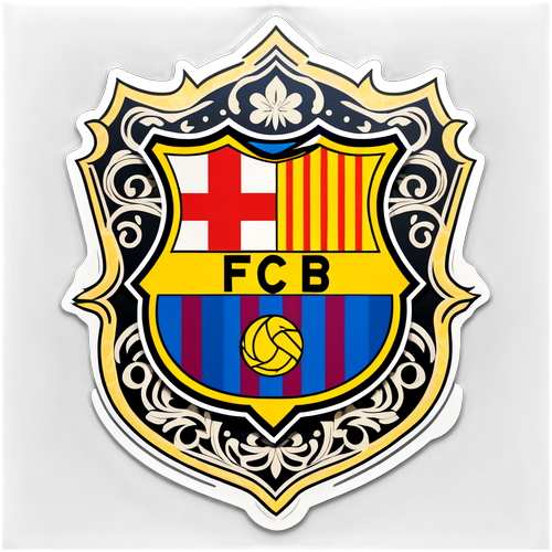 Katalonialaisen kulttuurin kauneus FC Barcelonan emblemissa