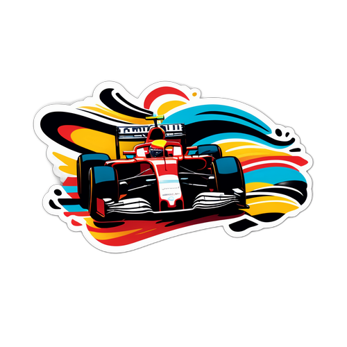 Abstrakt F1 sticker design
