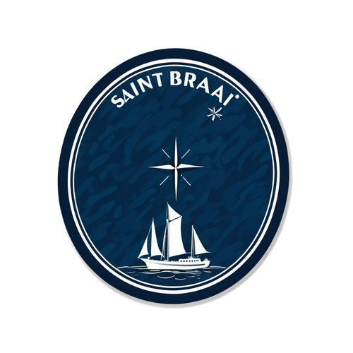 Autocollant Minimaliste de Saint Barthélemy