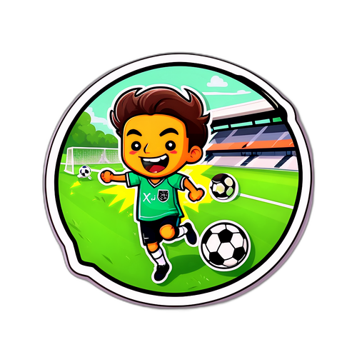 Vidám fémcímke a futballmeccsről