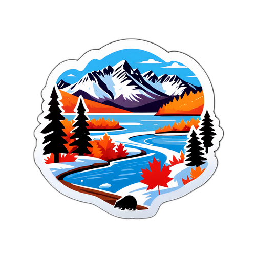 Diseño de una pegatina de Canadá