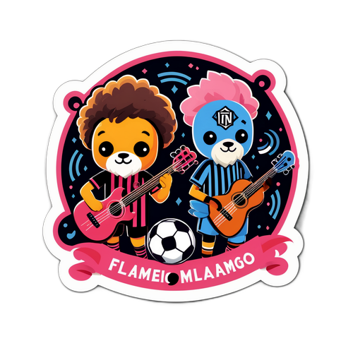 Adesivo Giocoso di Musica e Calcio
