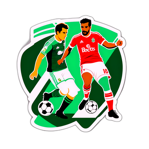 สติ๊กเกอร์การแข่งขันฟุตบอลระหว่างเรอัล เบติสและนอริช ซิตี้