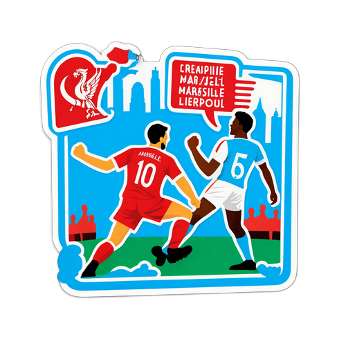 Sticker meci celebru Marseille vs Liverpool
