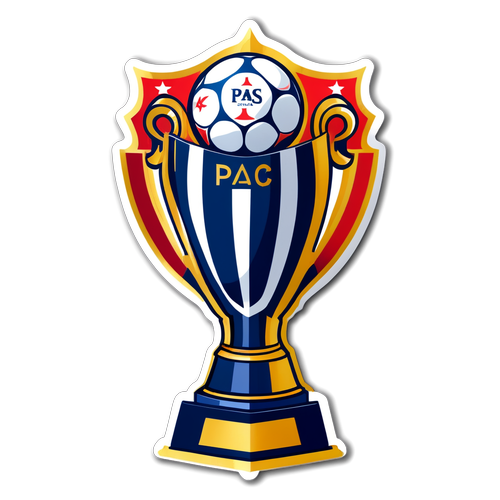 Diseño de un trofeo para la Supercopa Francesa con ilustraciones de PSG y Mónaco