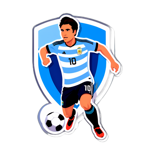 Stiker Marcos Senesi dengan Pose Aksi