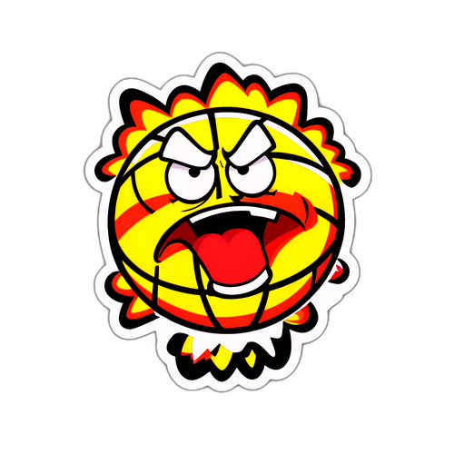 A bola de basquete zangada