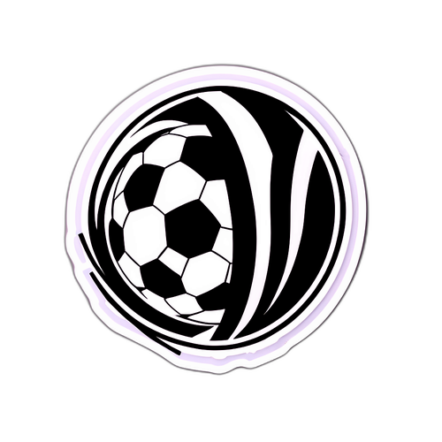 סטיקרים של יובנטוס עם פסים זברה וכדורגל