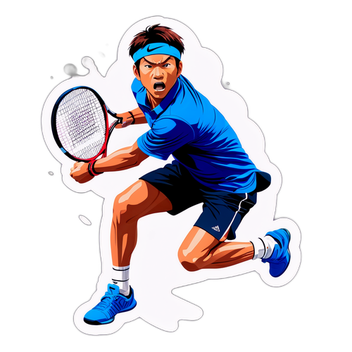 瞬間を捉える: 西岡良仁のテニス