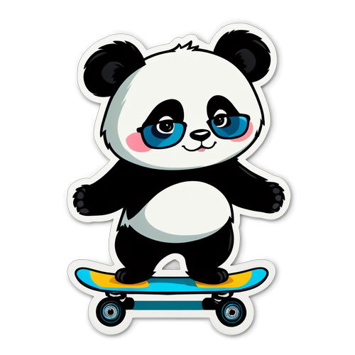 Panda Skater: L'Illustration Qui Va Vous Faire Craquer!