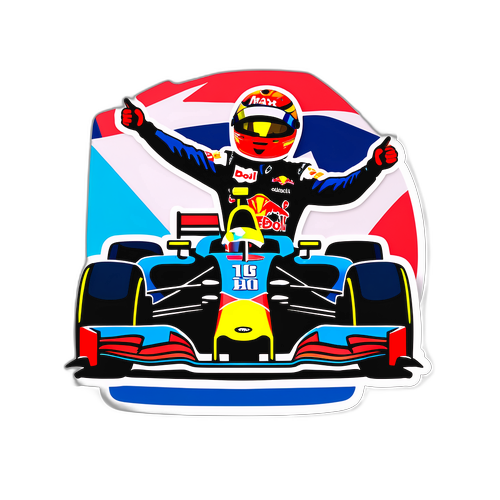 Kolážový styl samolepky Max Verstappena