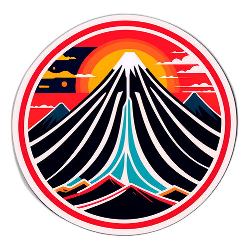Disenyo ng PHIVOLCS na may Seismic Waves at Bulkan