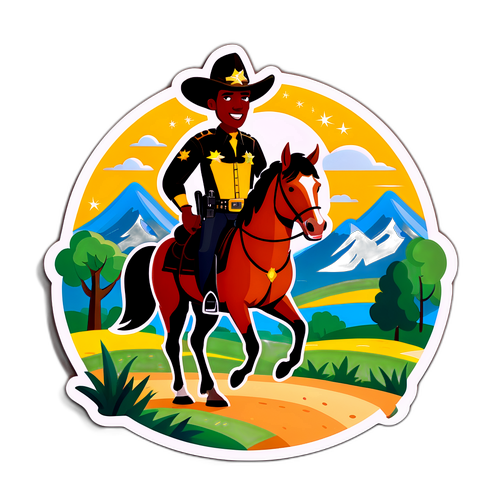 Fun Sheriff Character on Horse