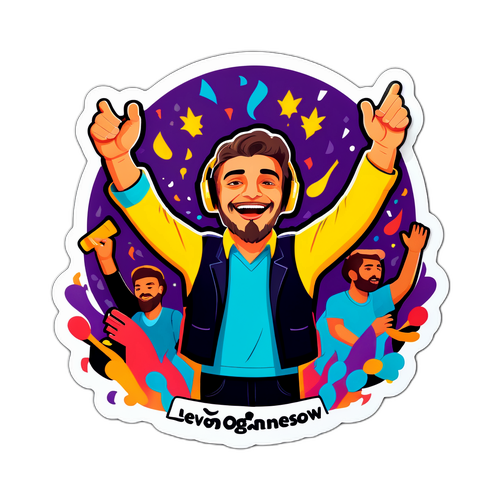 Левон Оганесов среди фанатов