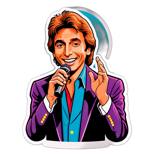 Barry Manilow Retro Sticker