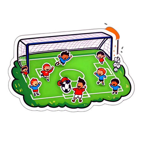 Sticker Keceriaan Bola Sepak