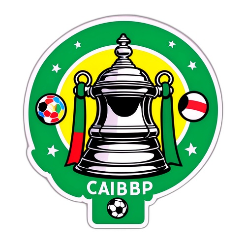 Καμπάνα του Κυπέλλου Carabao με εμβλήματα ποδοσφαίρου