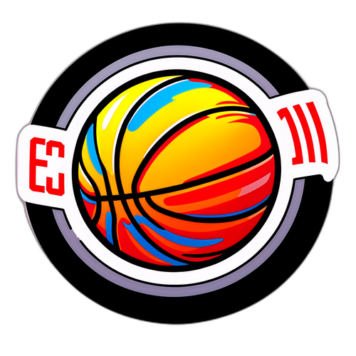 ESPN na Basketball Sticker na may Retro na Soundboard Effect