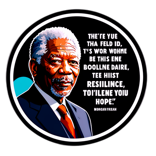 Inspirujący sticker z Morganem Freemanem