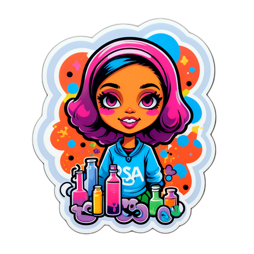Sticker Retro di Rosa Chemical