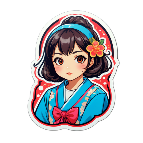 ファッションにインスパイアされたユニークなイラストステッカー