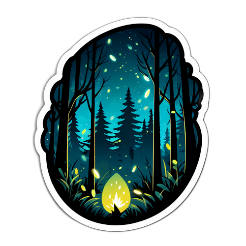 Magie der Glühwürmchen im mystischen Wald
