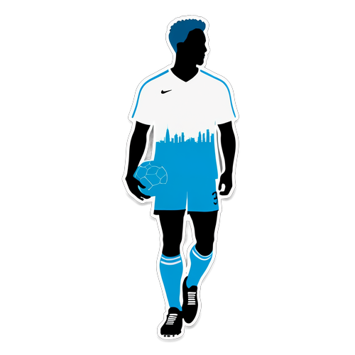 Chase Your Dreams: Minimalist David Horváth Silhouette Football Sticker!