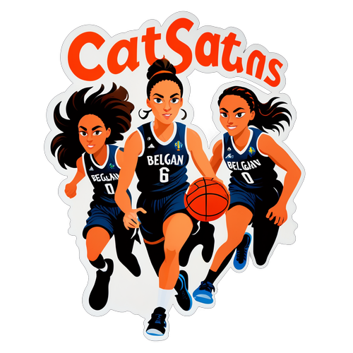 Le Sticker Éblouissant des Chattes Belges : Plongez dans l'Univers du Basket Féminin !