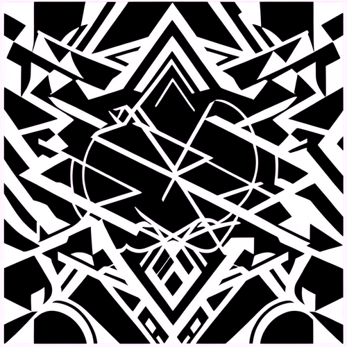 抽象幾何圖案 - 黑白交錯設計美學
