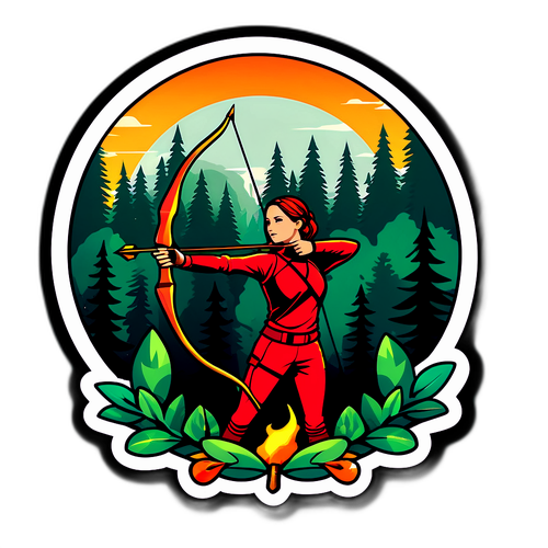Hunger Games Klistermärke med Båge och Pil