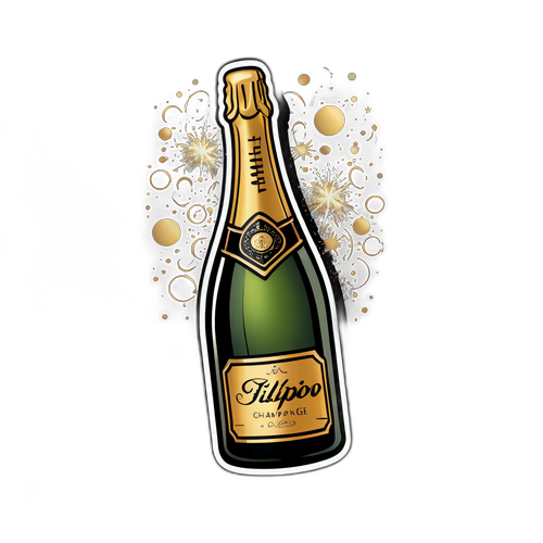 Adesivo Elegante per Filippo Champagne