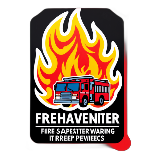 新鮮水域火災警告貼紙