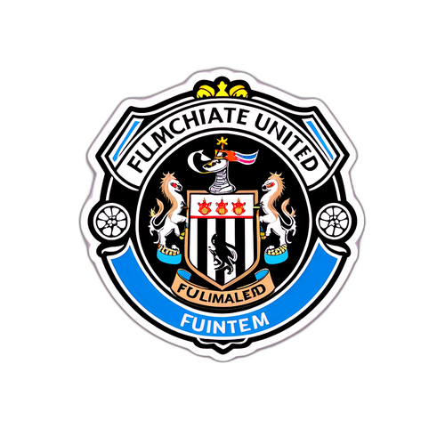 Aufkleber mit Logos von Newcastle United und FC Fulham