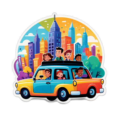 Auto Uber con Passeggeri Felici