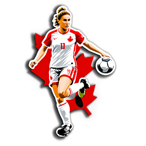 Fiers de l'Équipe ! Soutenez le Soccer Féminin Canadien avec ce Sticker Énergique !