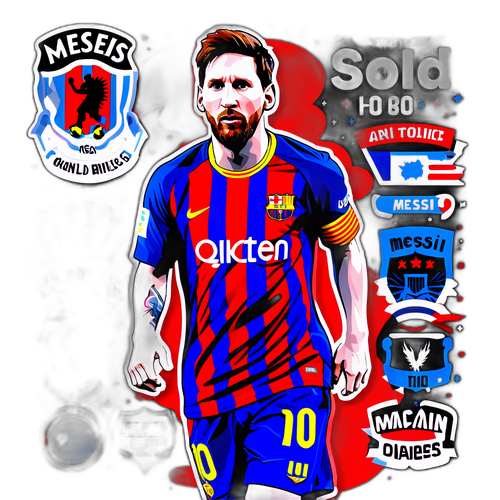 Inspiroiva tarra Messi-tähdestä