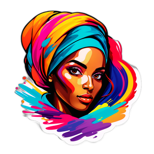 Portrait abstrait d'Imane Khelif