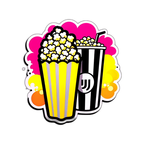 Sticker Juventus cu popcorn