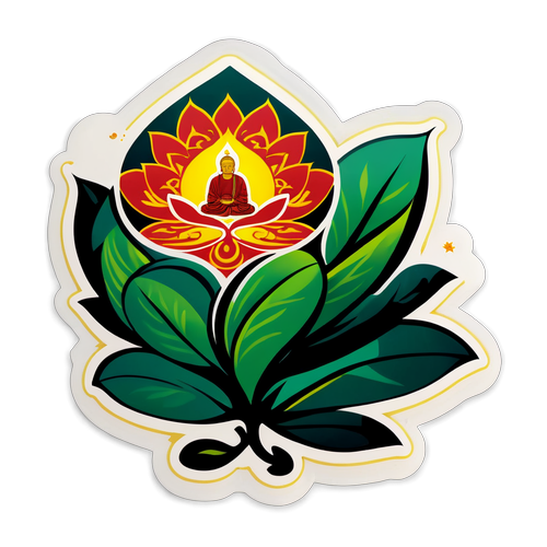 สติ๊กเกอร์ที่มีคำสอนสำหรับวันสำคัญทางพุทธศาสนา