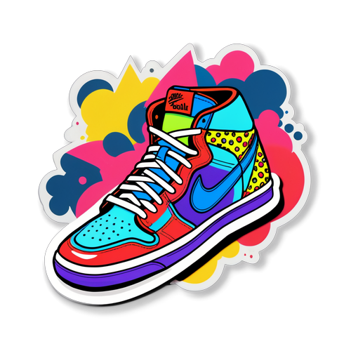 Sticker de chaussure Foot Locker en design pop-art