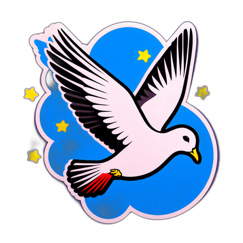 Barış Dilekleri ile Savaş Temalı Sticker