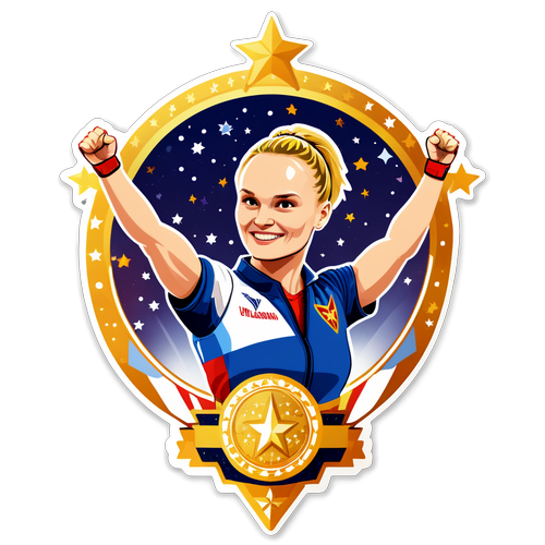 Adesivo de Valentina Shevchenko em Pose de Vitória