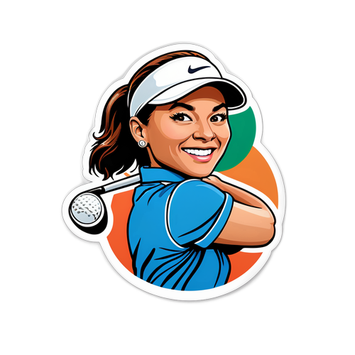 LPGA 유명 선수 카리카투어 스티커