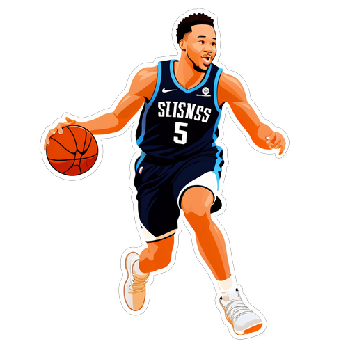 Motivational Basketball Sticker Featuring Jalen Brunson
