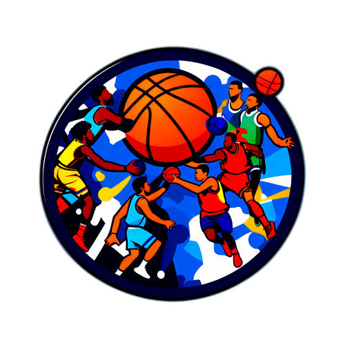 Réseau de joueurs de basketball en compétition